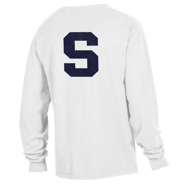 Penn State University long sleeve white t-shirt back image